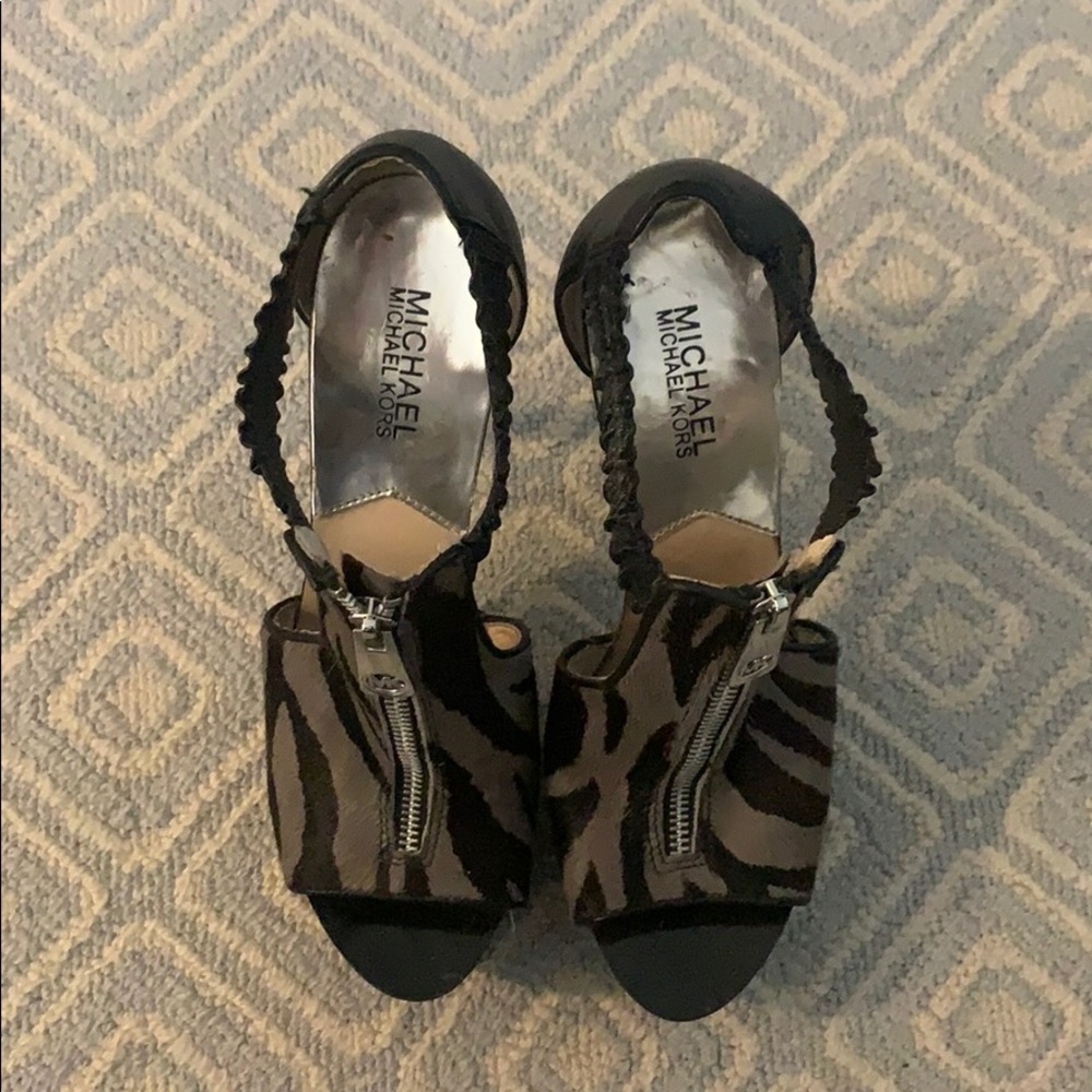 Micheal Kors very sexy zebra platform heels